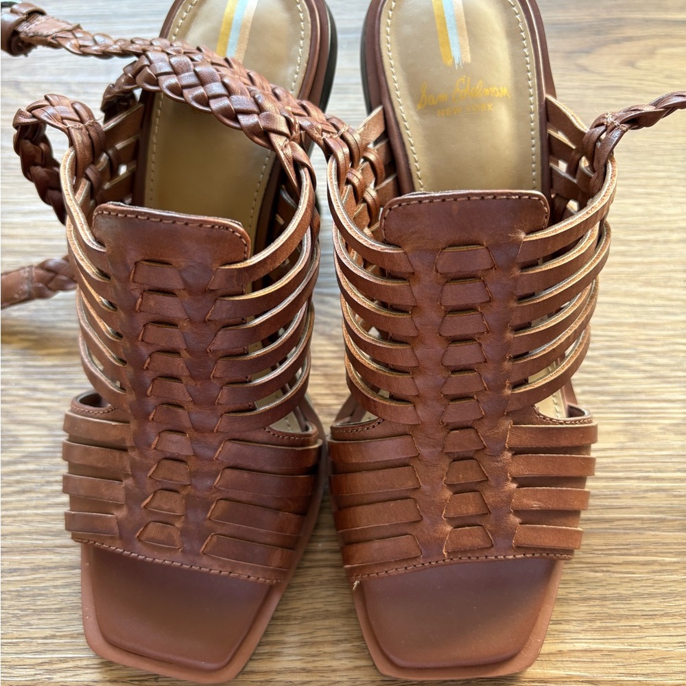 Brown Leather Strappy Sandals